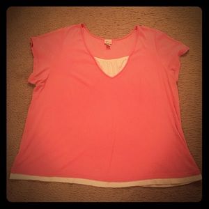 Pink and white t-shirt